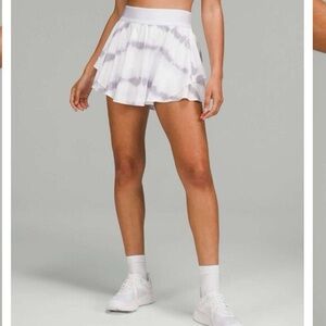 Lululemon Court Rival High-Rise Shirt Transverse Lilac Skort Sz 4